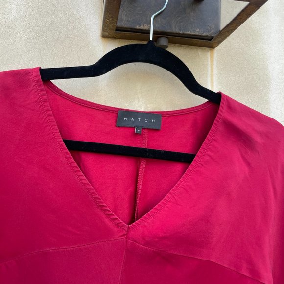 Hatch Collection Women's Scarlet Slouch Maternity Shift Dress Size P V-neck - Picture 4 of 9